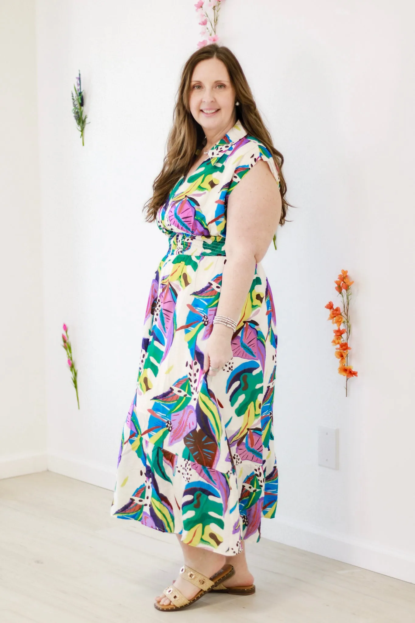 Tropical Getaway Midi Dress