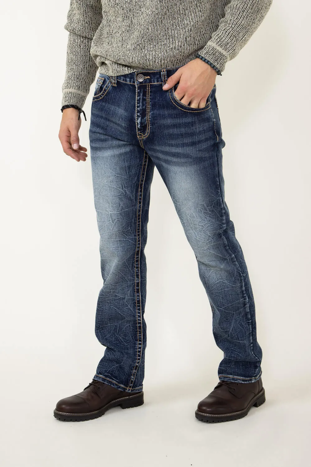True Luck Jayden Bootcut Jeans for Men | TL20152108