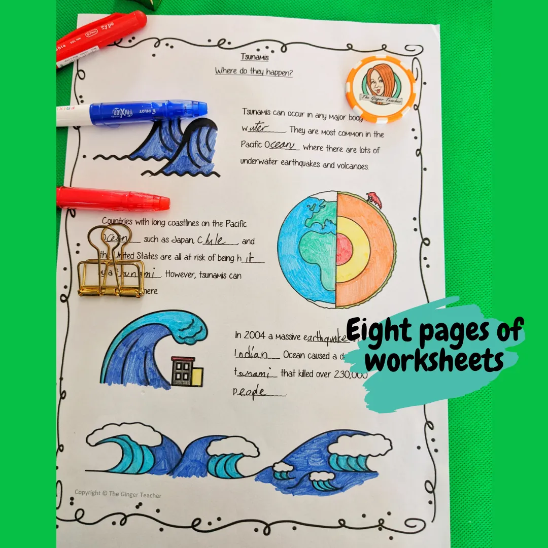 Tsunamis Science Lesson and Escape Room Bundle