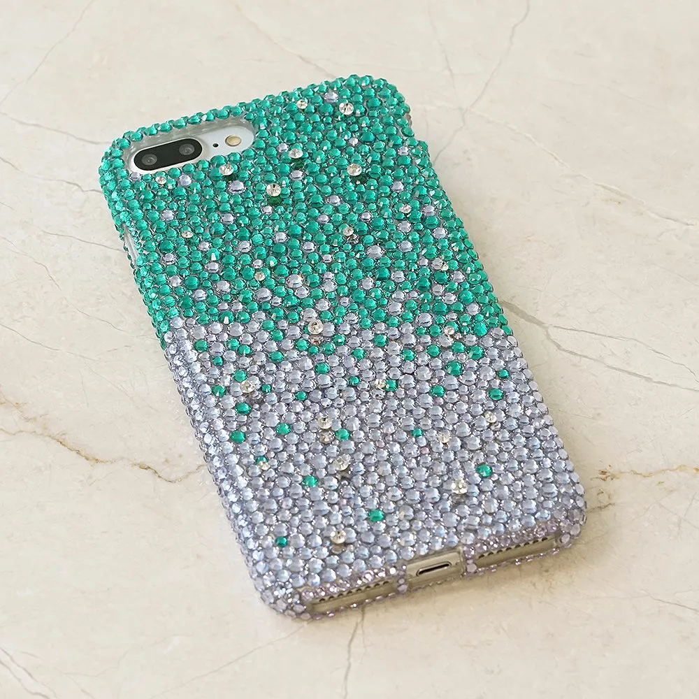 Turquoise Faded to Lavender Crystals Design (Style 946)