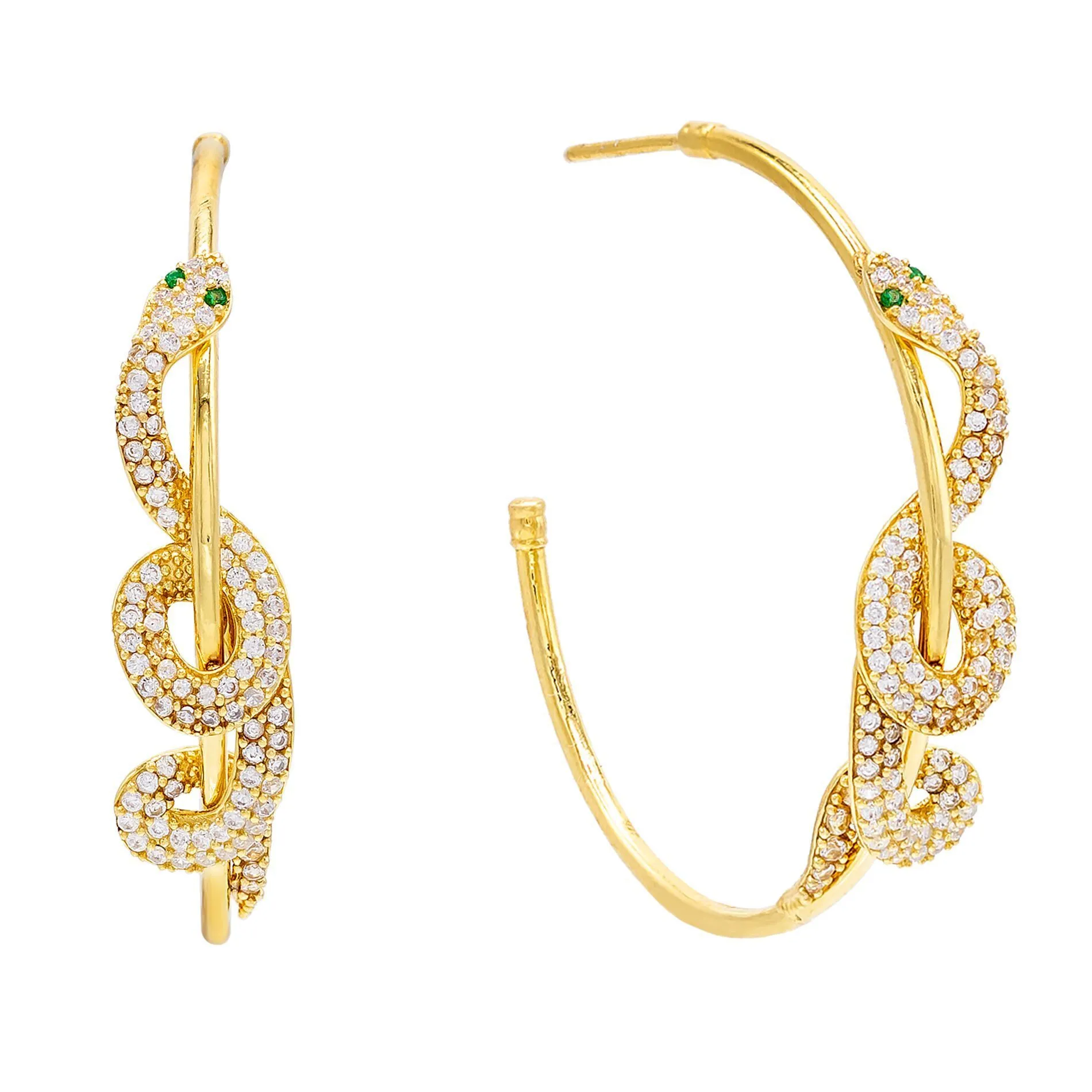 Twisted Snake Hoop Earring