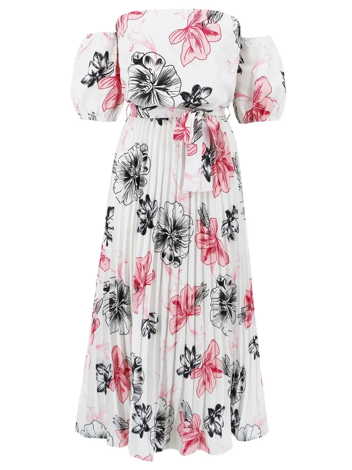 'Ulrika' Short Sleeve Midi Dress