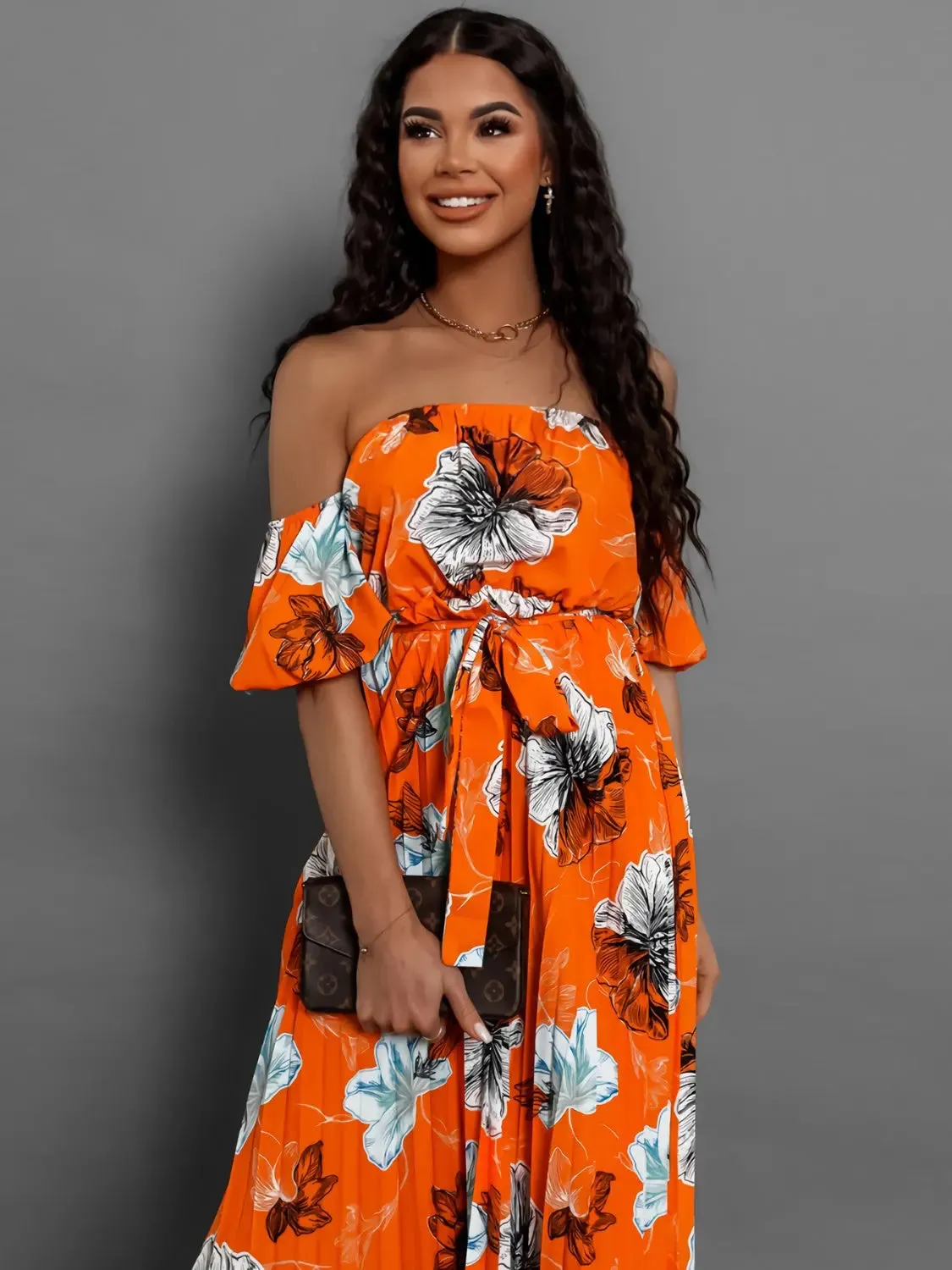 'Ulrika' Short Sleeve Midi Dress