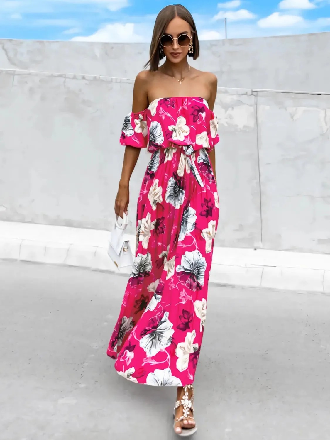 'Ulrika' Short Sleeve Midi Dress