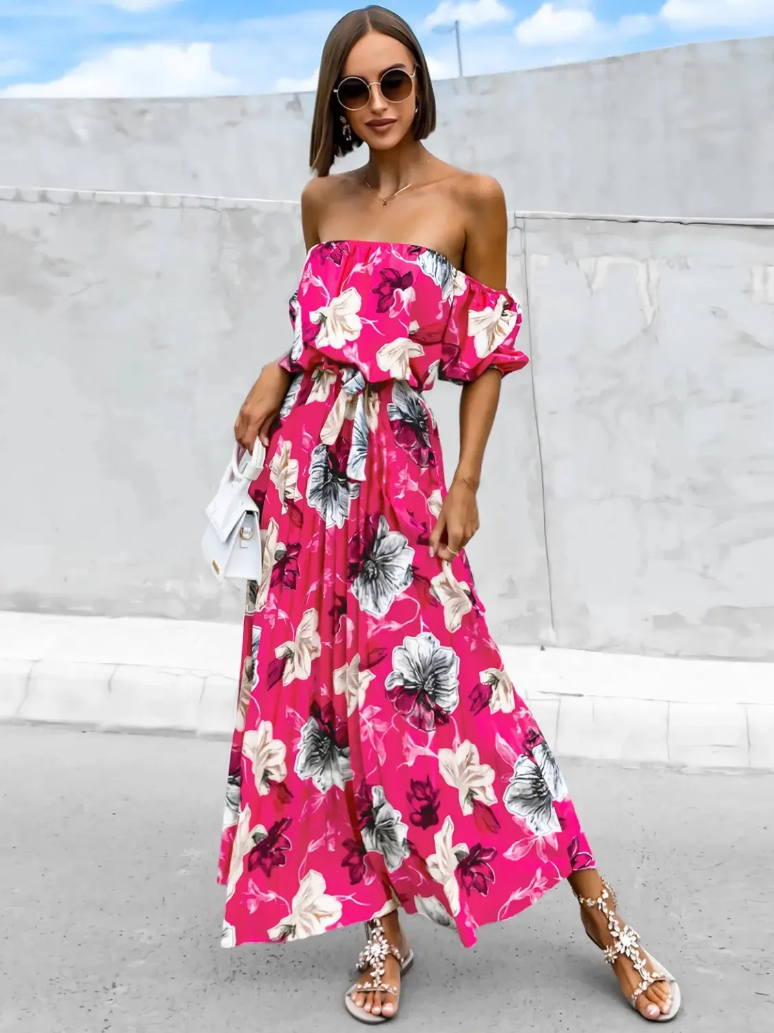 'Ulrika' Short Sleeve Midi Dress