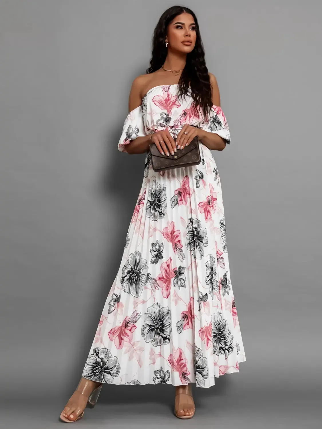 'Ulrika' Short Sleeve Midi Dress