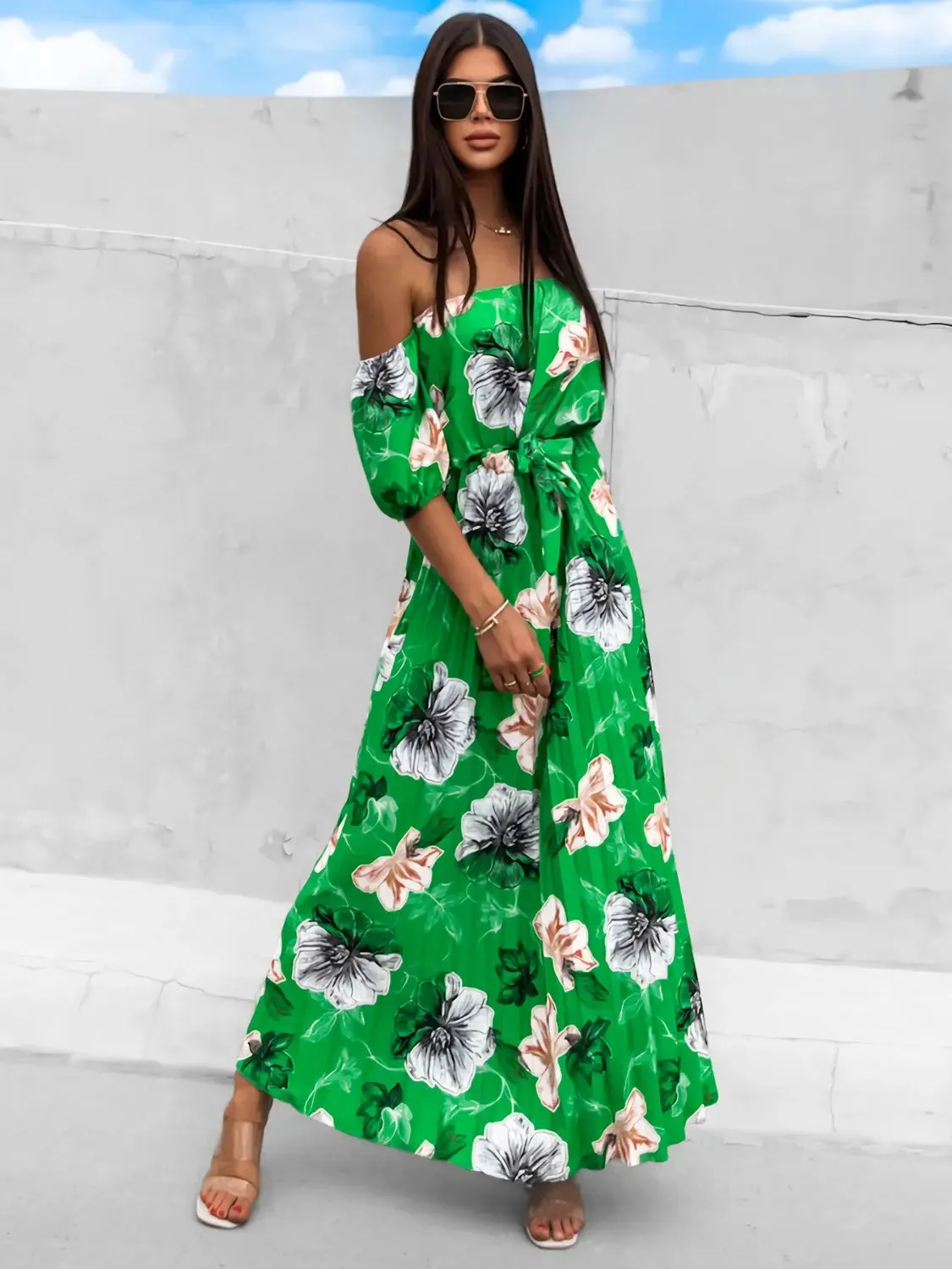 'Ulrika' Short Sleeve Midi Dress