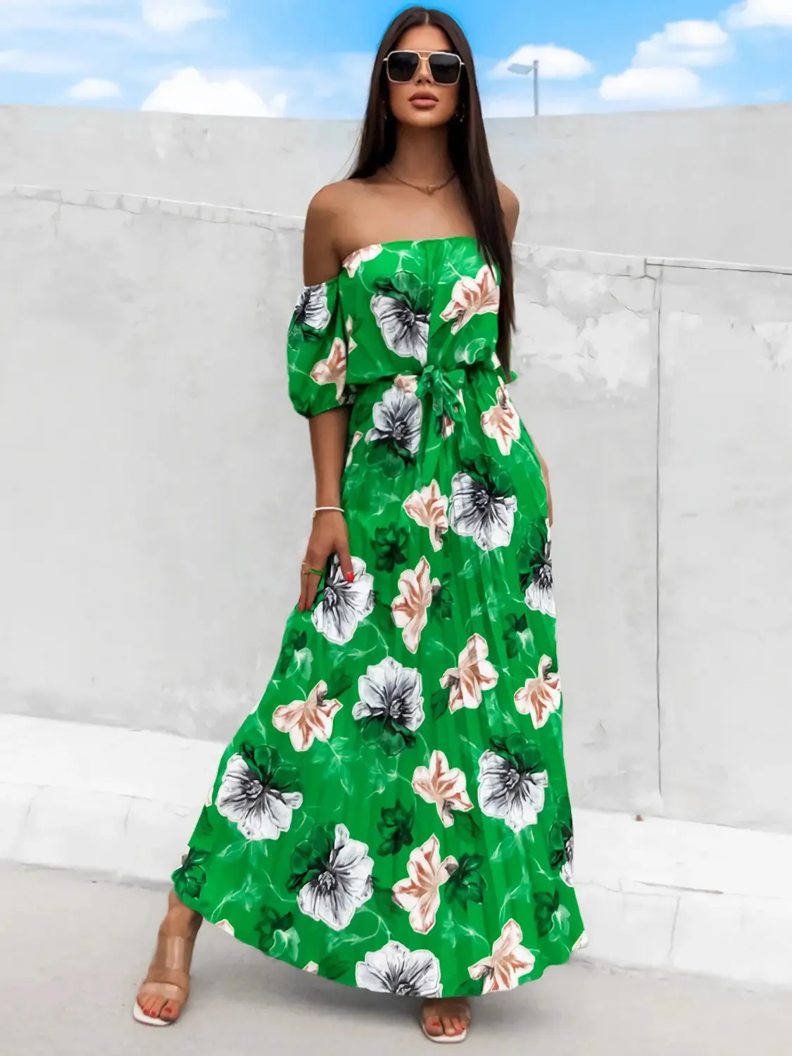 'Ulrika' Short Sleeve Midi Dress
