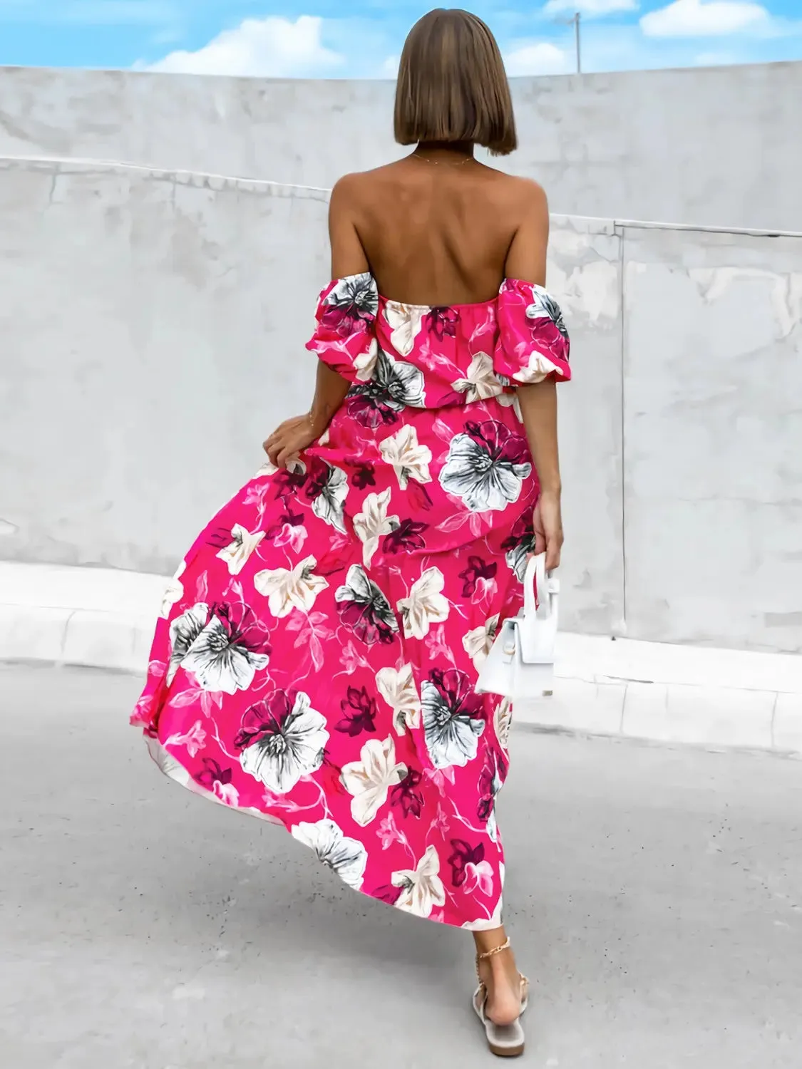 'Ulrika' Short Sleeve Midi Dress