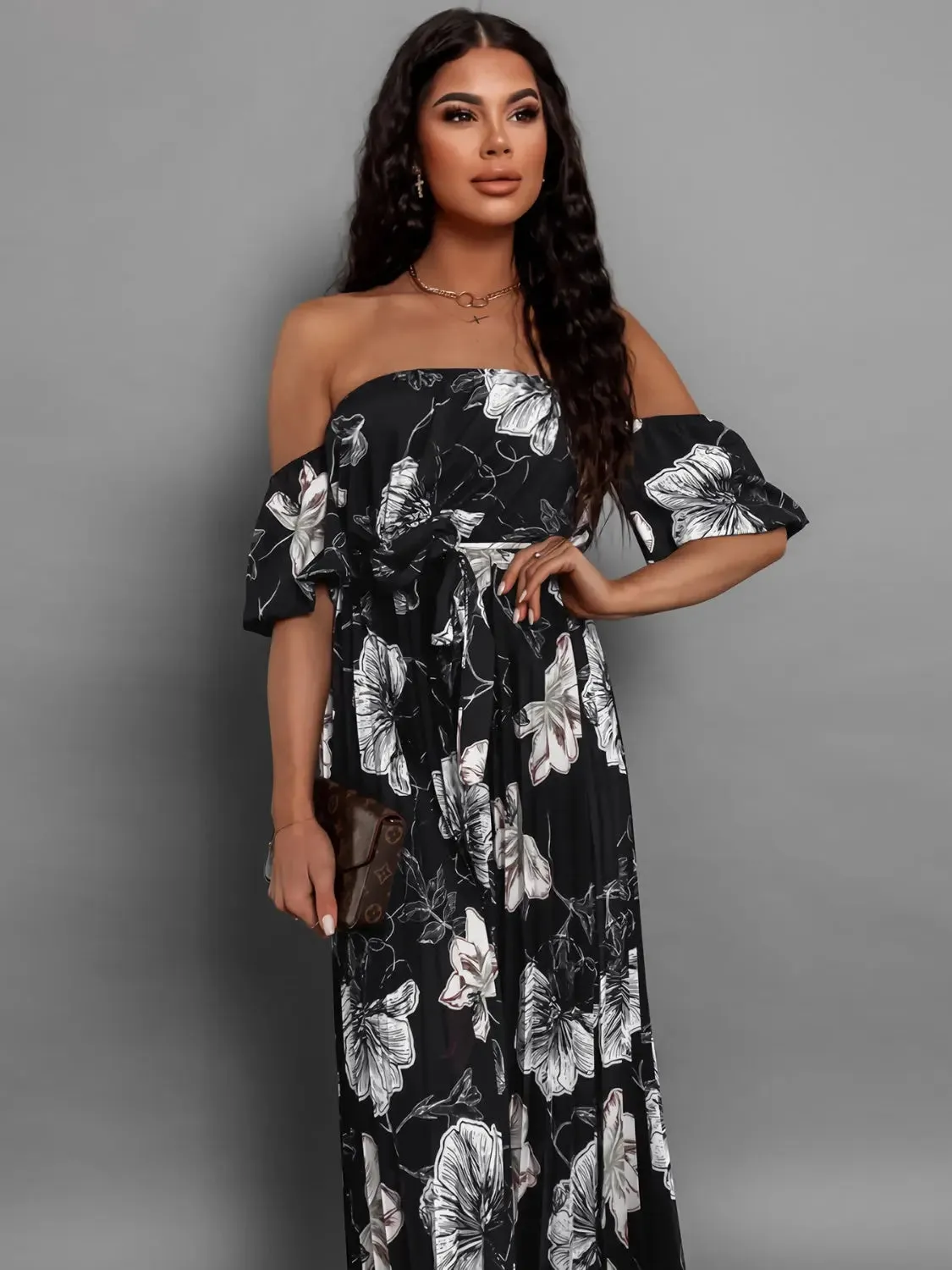 'Ulrika' Short Sleeve Midi Dress