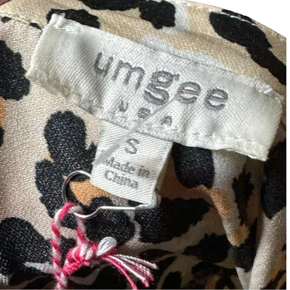 Umgee NWT Leopard Print Boho Mini Dress