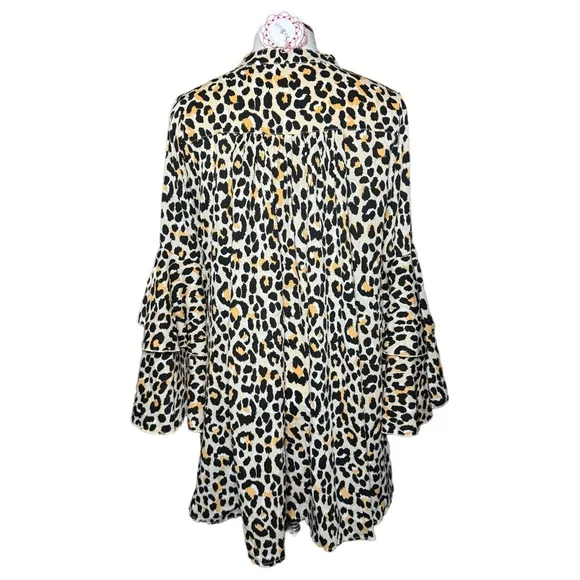 Umgee NWT Leopard Print Boho Mini Dress
