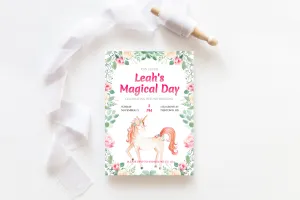 Unicorn Party Invitation Template