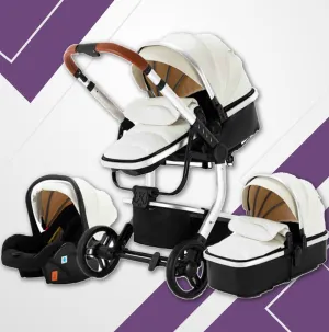 Upgraded Luxury 3-in-1 Baby Stroller & Car Seat