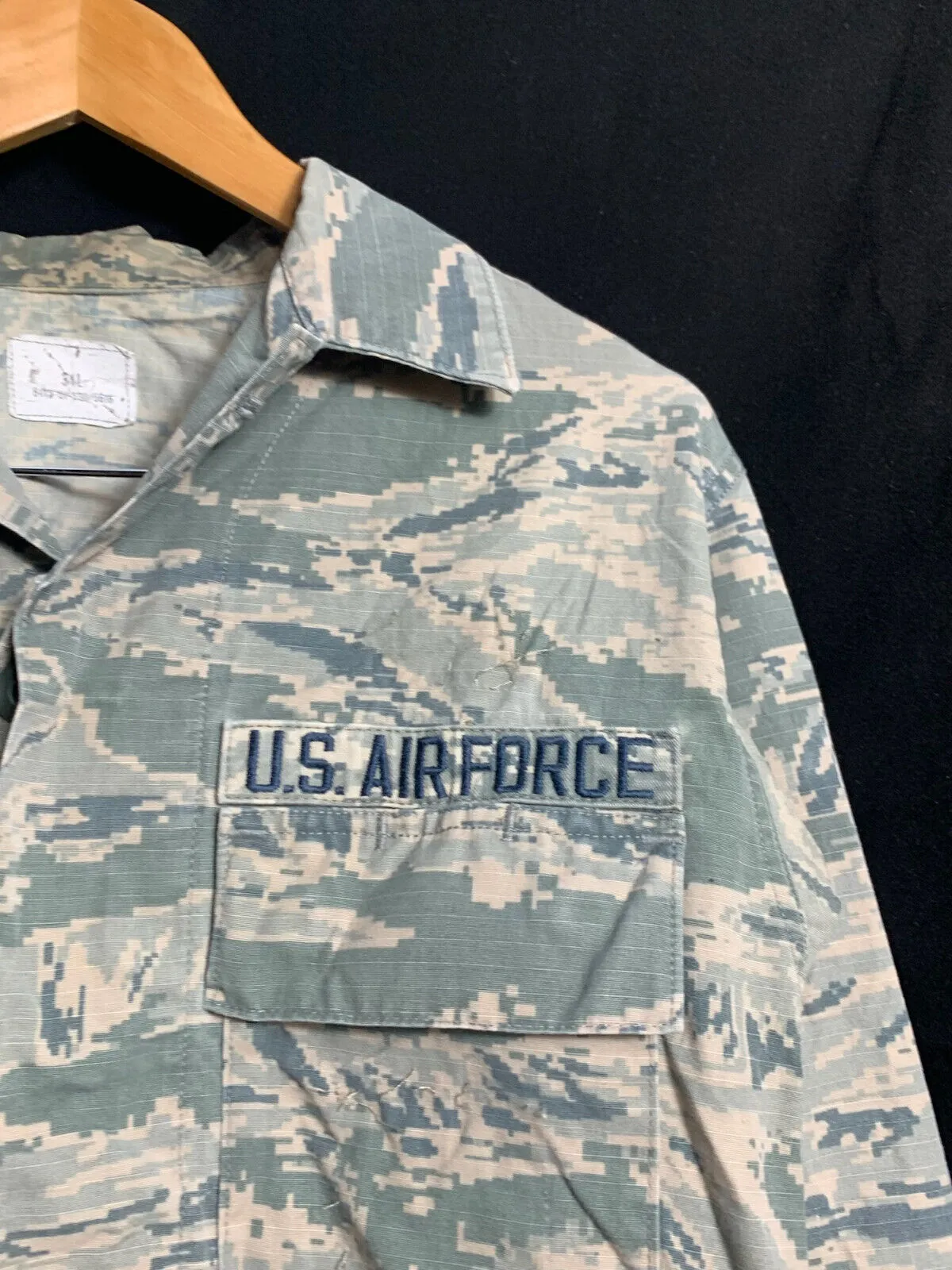 US Air Force Issue ACU Digicam Digital Camouflage Ripstop Shirt - 34" Large