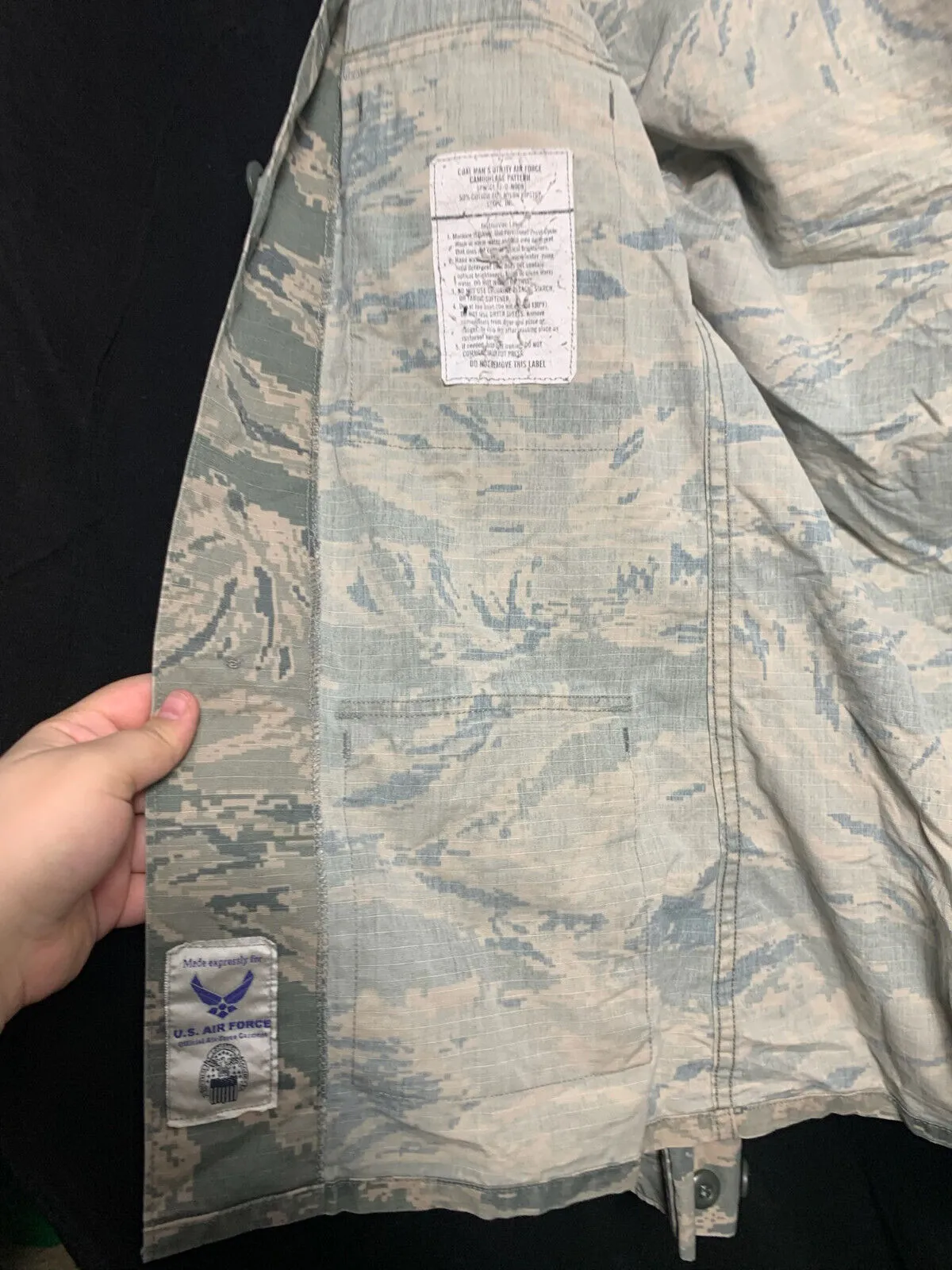 US Air Force Issue ACU Digicam Digital Camouflage Ripstop Shirt - 34" Large