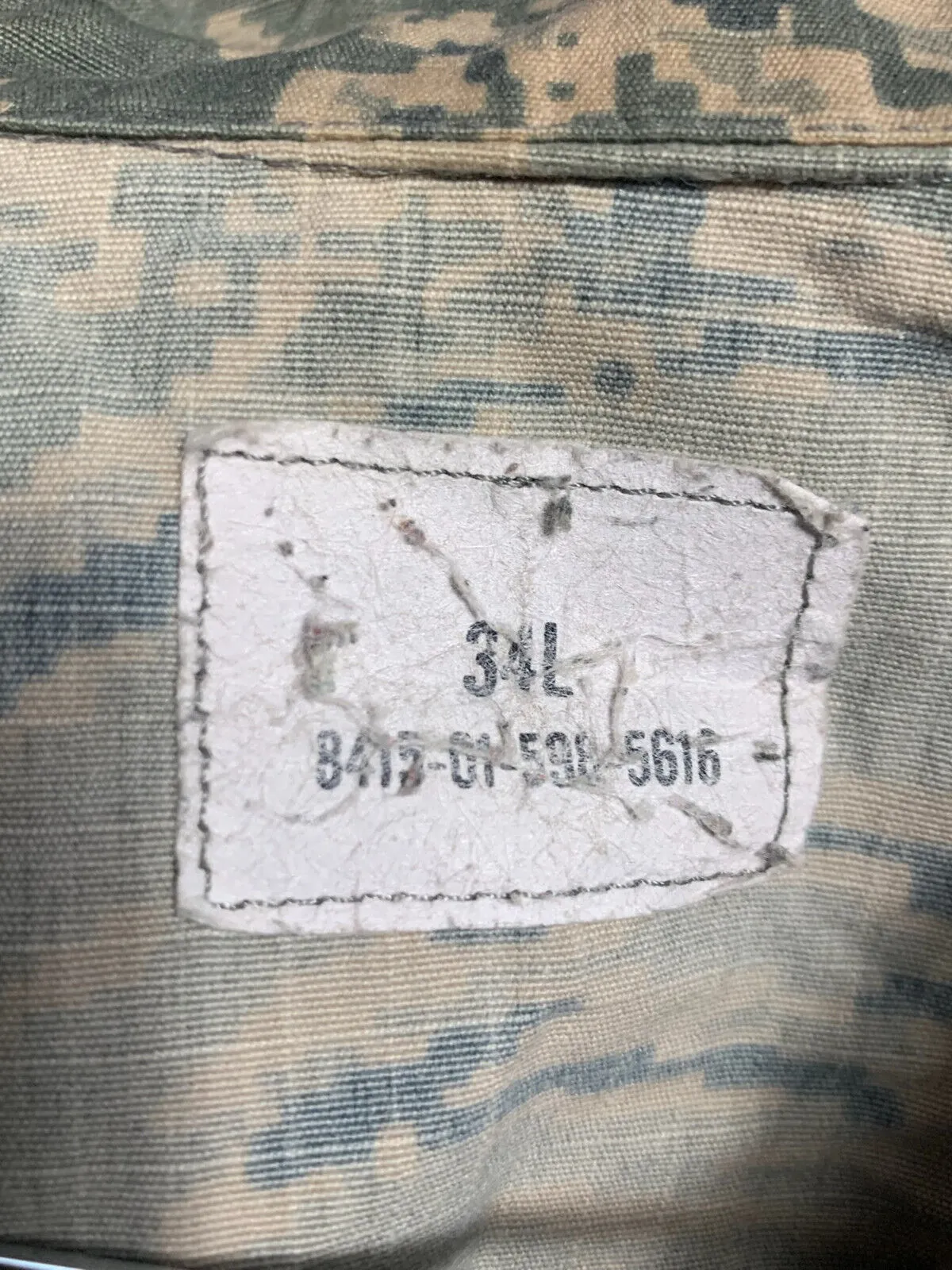 US Air Force Issue ACU Digicam Digital Camouflage Ripstop Shirt - 34" Large