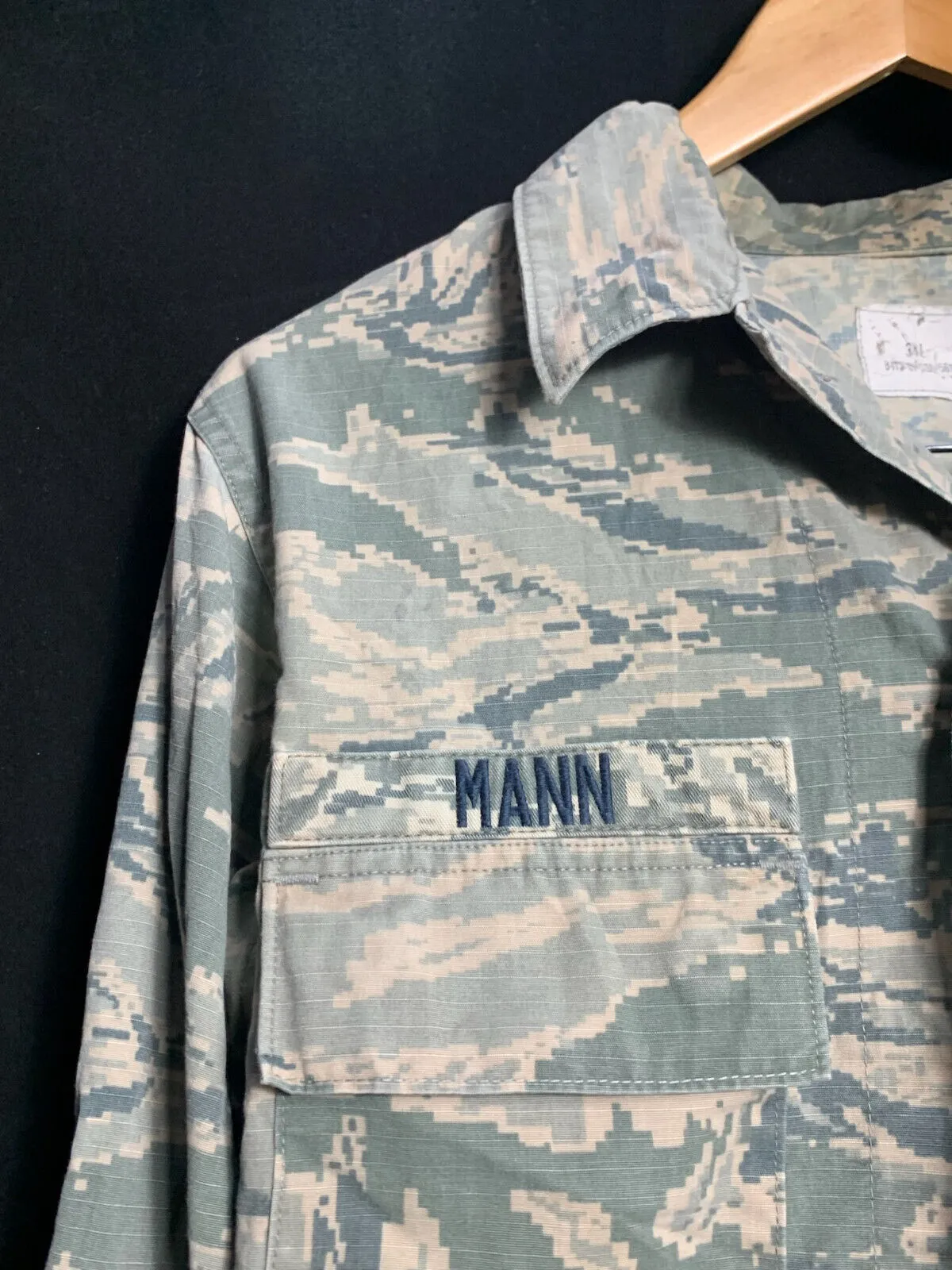 US Air Force Issue ACU Digicam Digital Camouflage Ripstop Shirt - 34" Large
