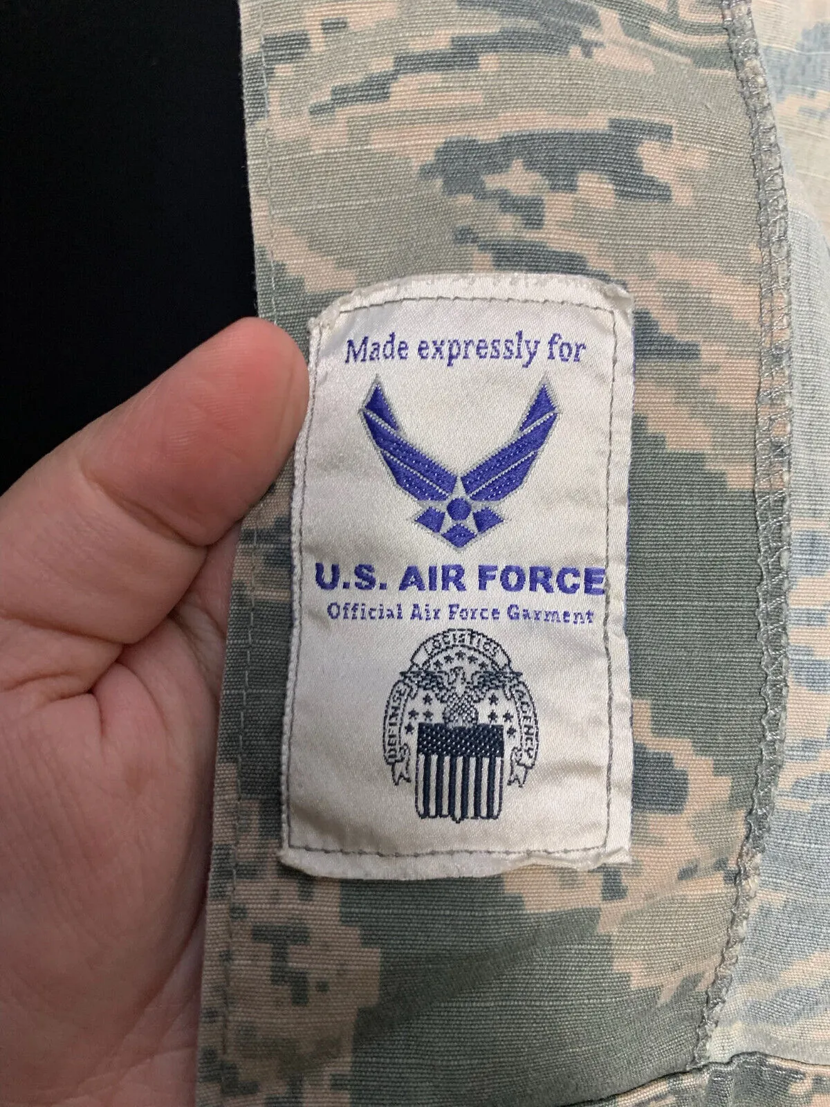 US Air Force Issue ACU Digicam Digital Camouflage Ripstop Shirt - 34" Large