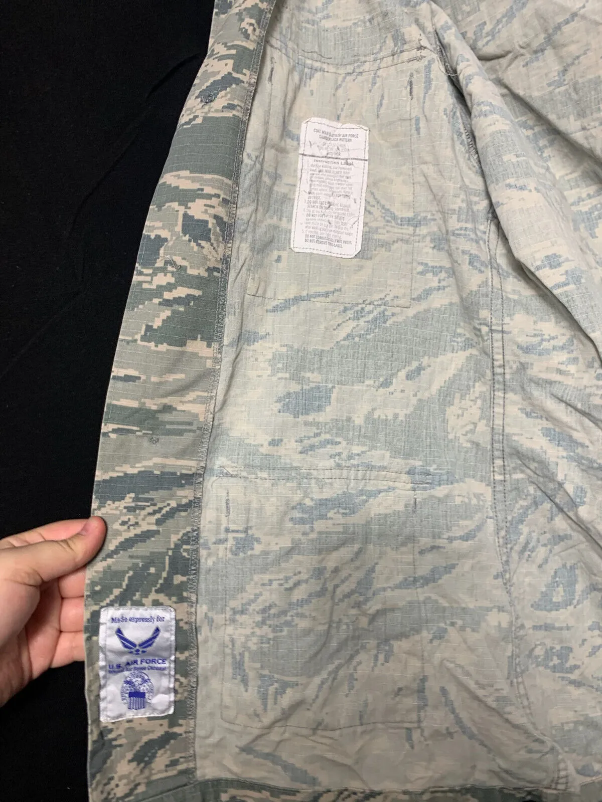 US Air Force Issue ACU Digicam Digital Camouflage Ripstop Shirt - 36"L - Captain