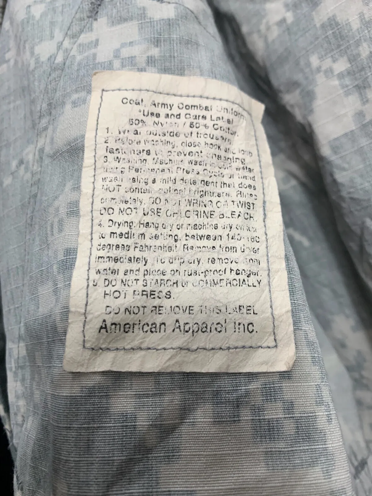 US Army Issue ACU Digicam Digital Camouflage Ripstop Shirt - Medium Long