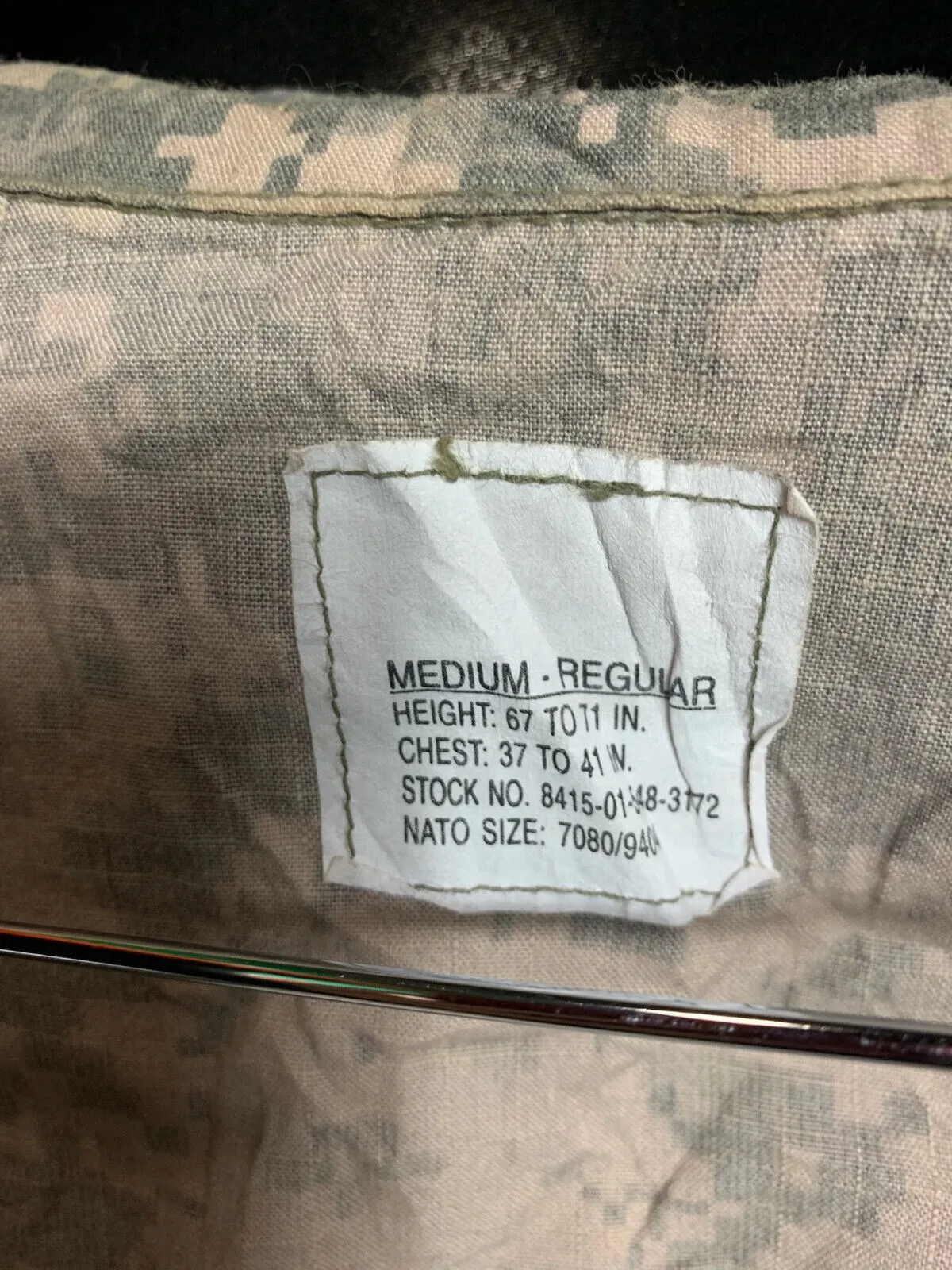 US Army Issue ACU Digicam Digital Camouflage Ripstop Shirt - Medium Regular