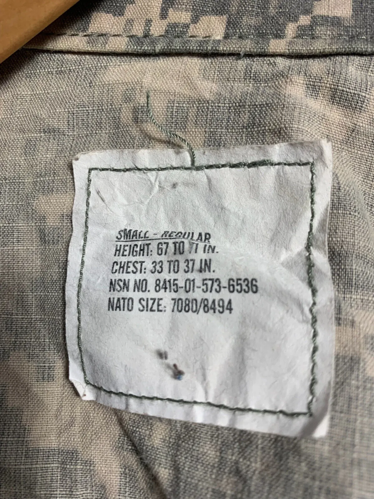 US Army Issue ACU Digicam Digital Camouflage Ripstop Shirt - Small - Regular
