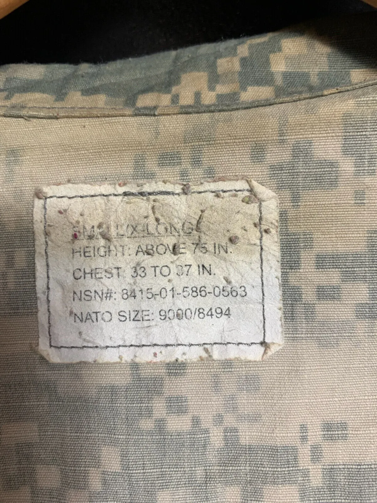 US Army Issue ACU Digicam Digital Camouflage Ripstop Shirt - Small - X Long