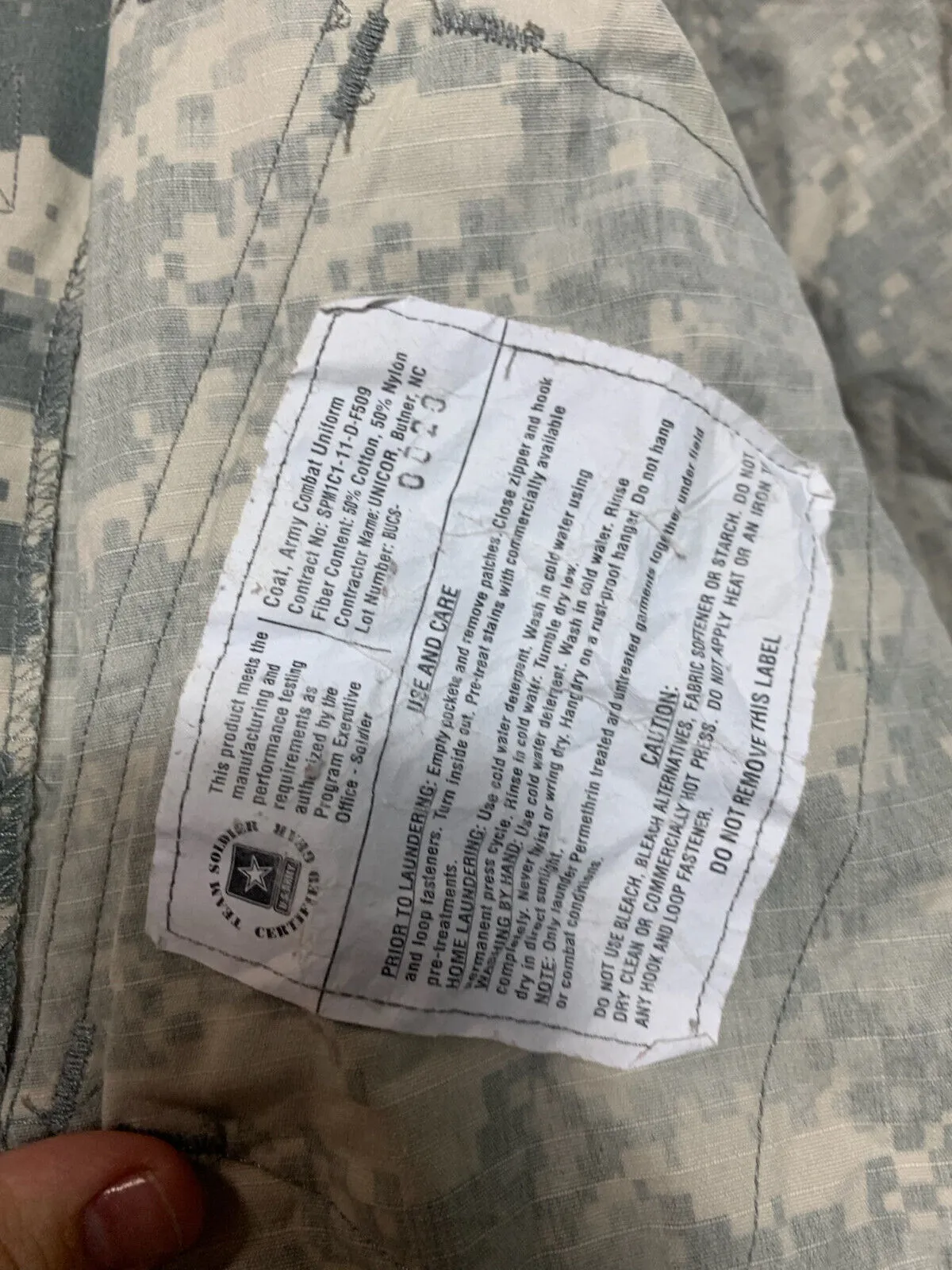 US Army Issue ACU Digicam Digital Camouflage Ripstop Shirt - Small - X Long