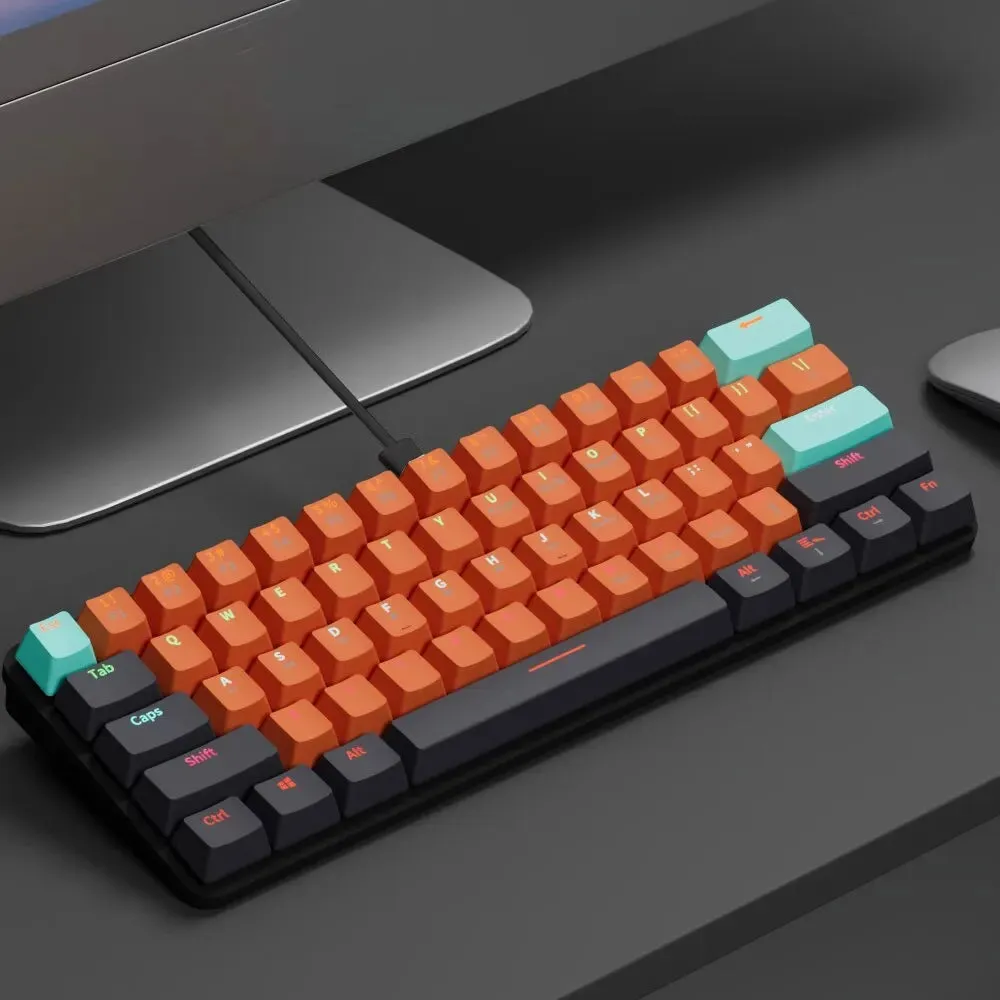 USB Wired Gaming Mechanical Keyboard Backlit Red Switches