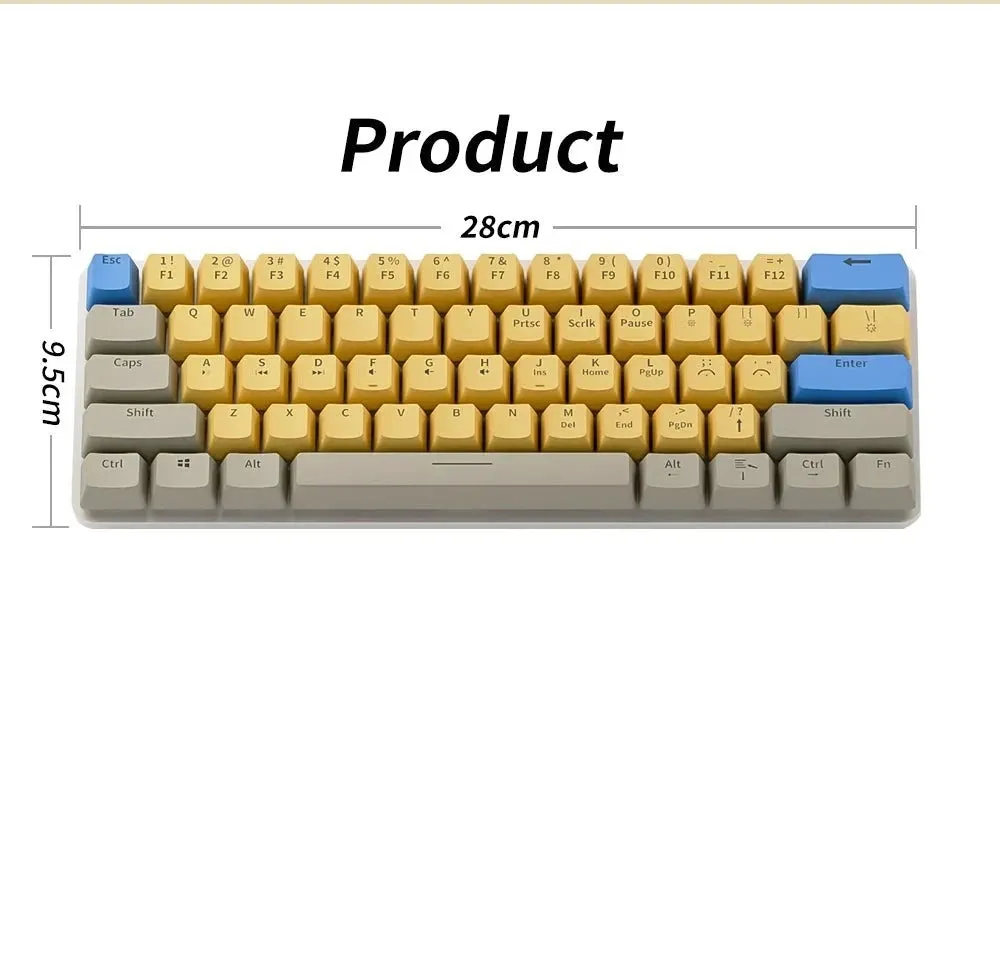 USB Wired Gaming Mechanical Keyboard Backlit Red Switches
