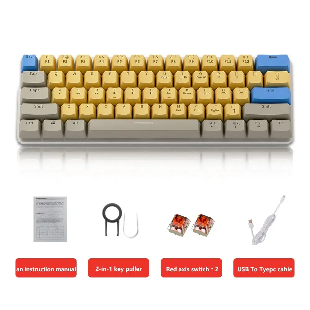 USB Wired Gaming Mechanical Keyboard Backlit Red Switches
