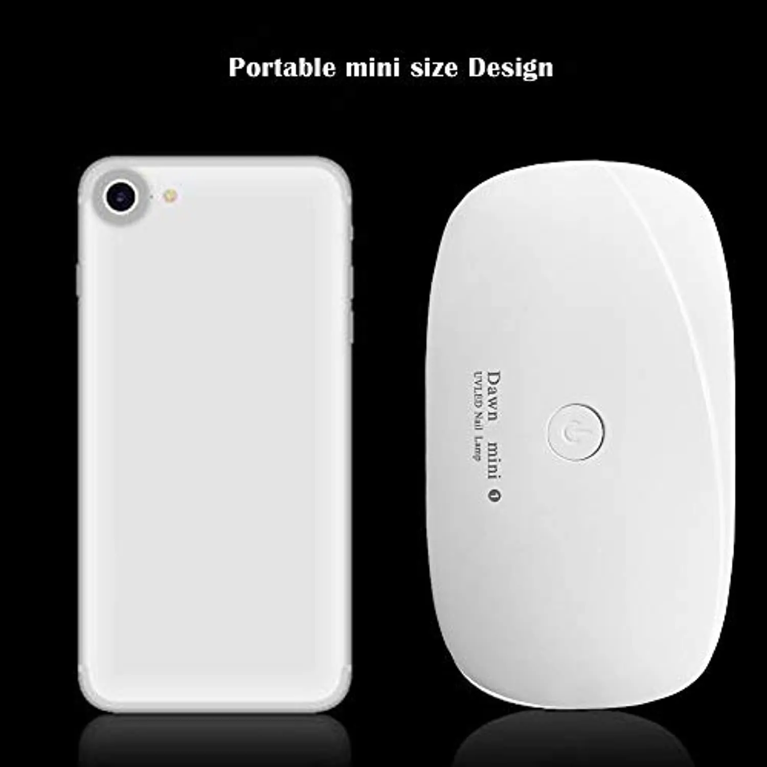UV LED nail dryer Mini Gel nail lamp Portable Curing light for Gel Nail Polish,6w(white)