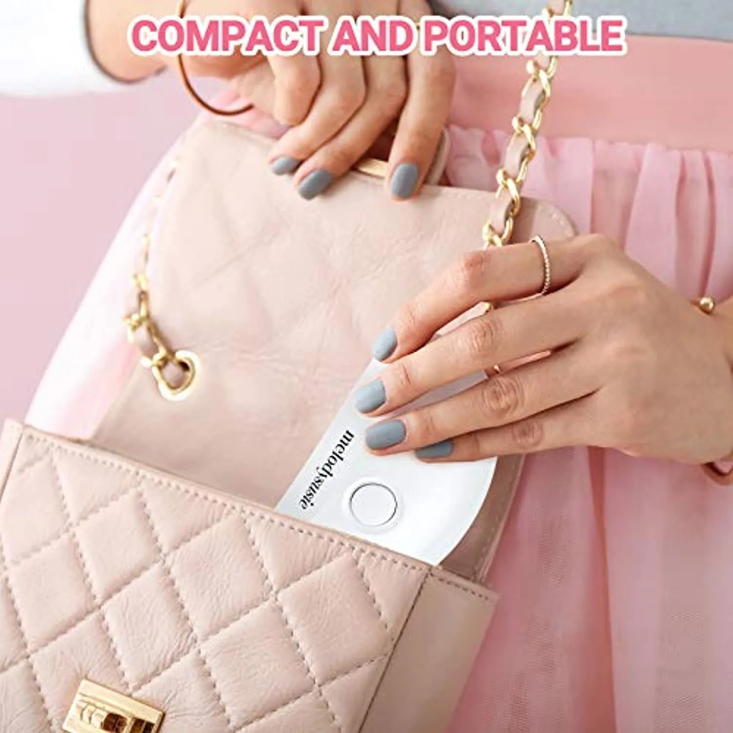 UV LED Nail Lamp, Melodysusie UV Light for Nails, Portable UV LED Nail Lamp for Gel Polish, UV Nail lamp for Acrylic and Gel, Suitable for Travel, Home, School, Office (White)