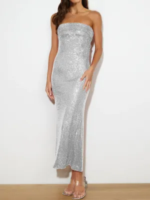 Valeria Sequin Cutout Tube Dress