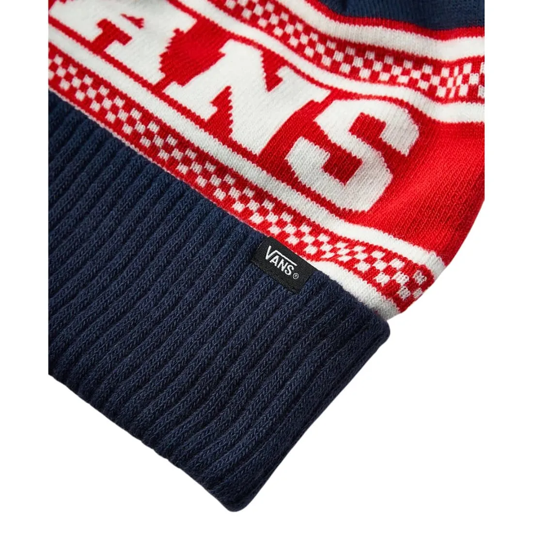 Vans Check Pom Beanie - Dress Blues