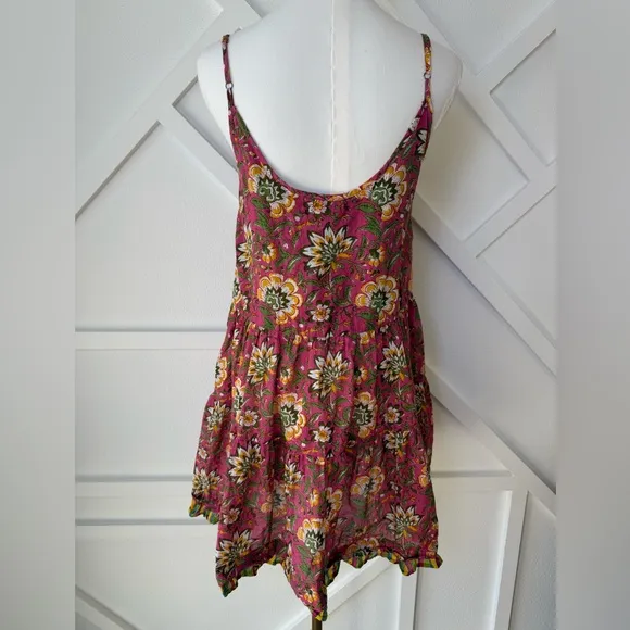 Velvet By Graham &amp; Spencer Tracy Printed Floral Mini Pop-On Boho Dress Size XS