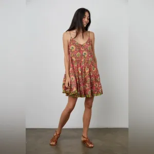 Velvet By Graham &amp; Spencer Tracy Printed Floral Mini Pop-On Boho Dress Size XS