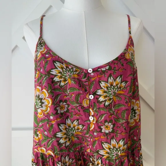 Velvet By Graham &amp; Spencer Tracy Printed Floral Mini Pop-On Boho Dress Size XS