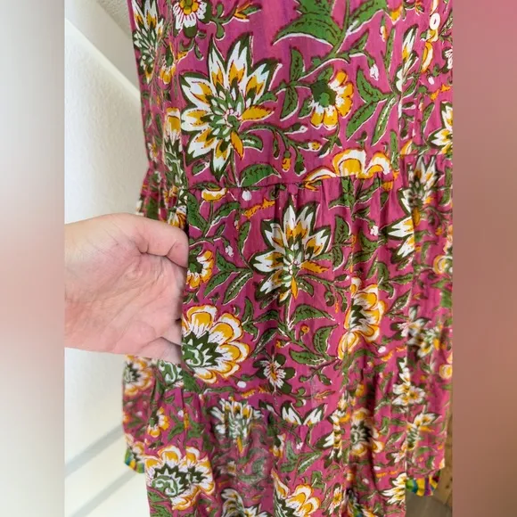 Velvet By Graham &amp; Spencer Tracy Printed Floral Mini Pop-On Boho Dress Size XS