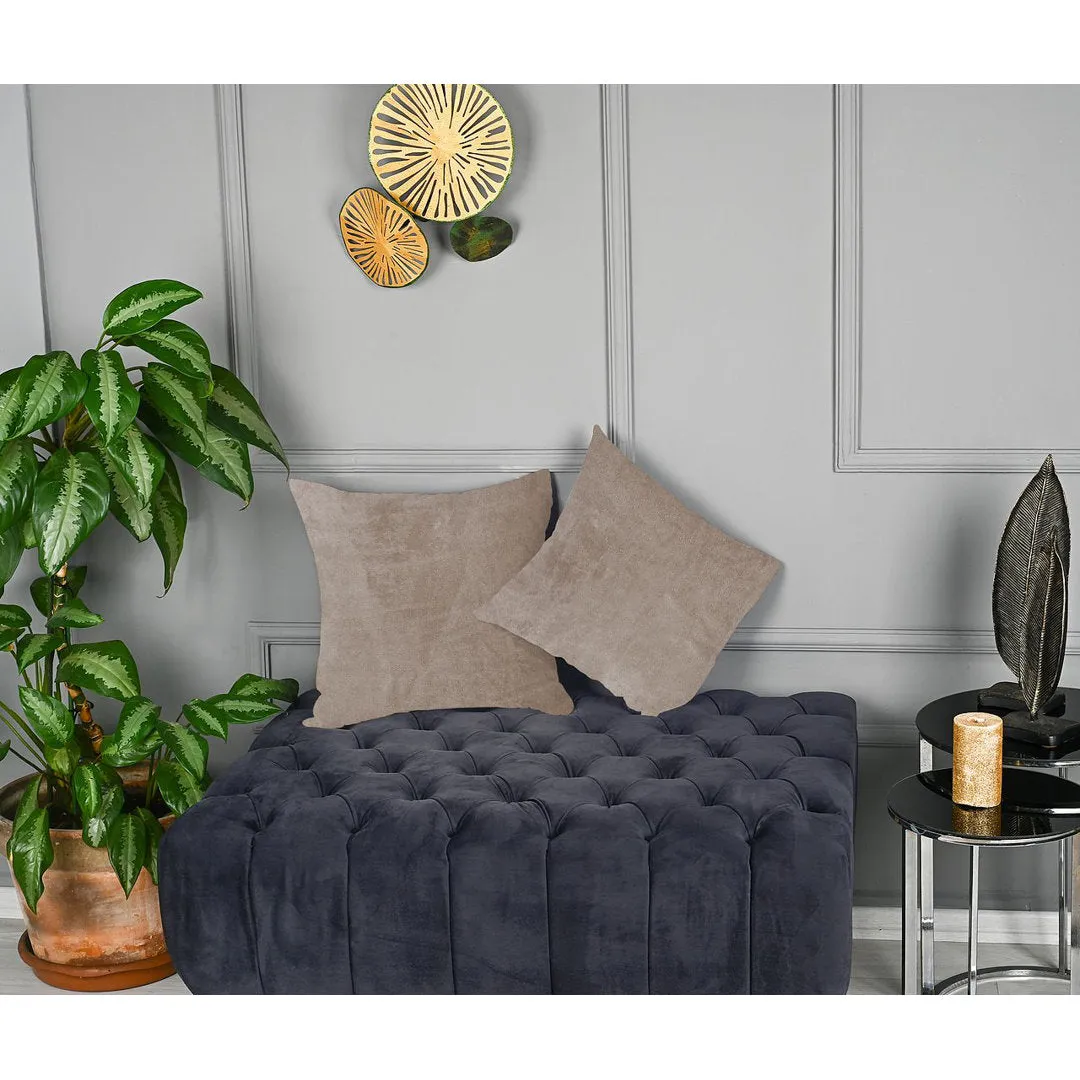 Velvet Throw Square Pillow Cover (Set of 2) Lilijan Home & Curtain Color: 17 Tan Size: 20" x 20"