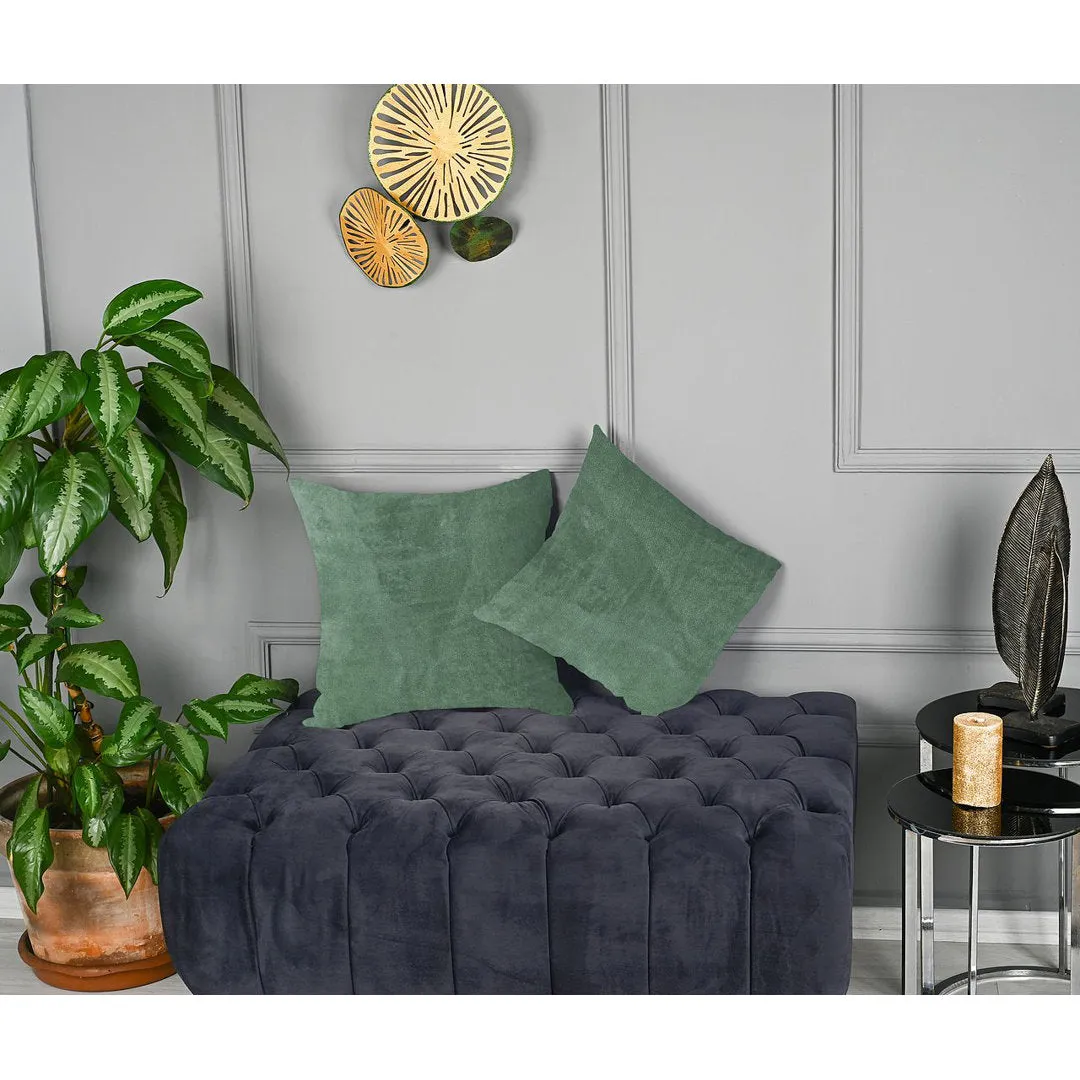 Velvet Throw Square Pillow Cover (Set of 2) Lilijan Home & Curtain Color: 36 Xanadu Size: 16" x 16"