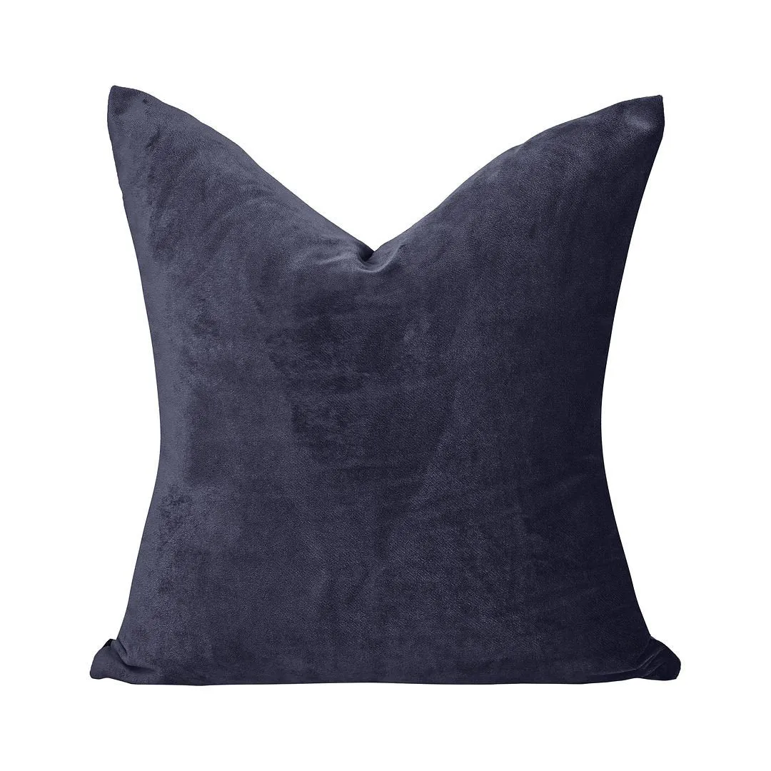 Velvet Throw Square Pillow Cover (Set of 2) Lilijan Home & Curtain Color: 71 Independence Size: 12" x 12"