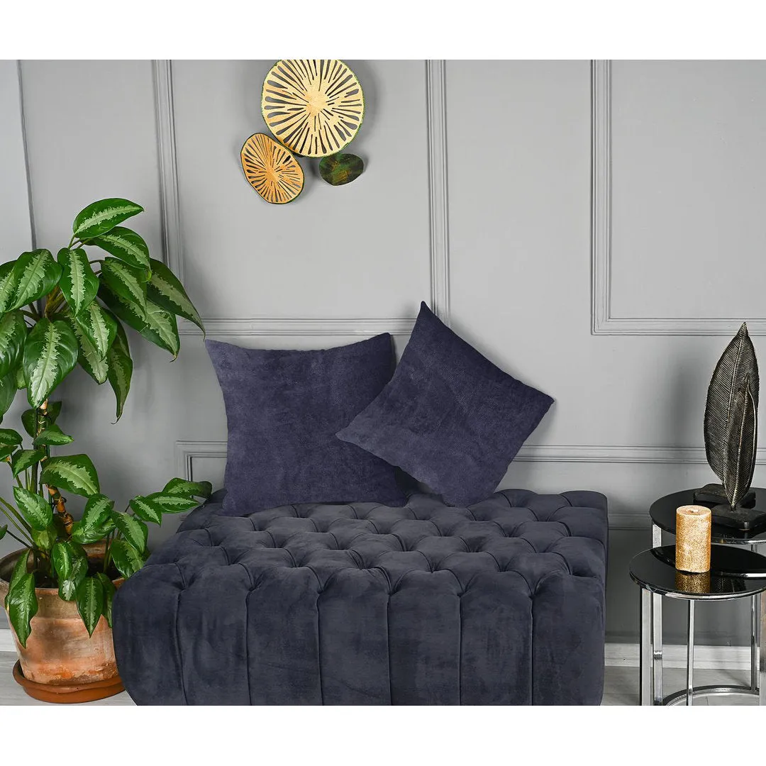 Velvet Throw Square Pillow Cover (Set of 2) Lilijan Home & Curtain Color: 71 Independence Size: 12" x 12"
