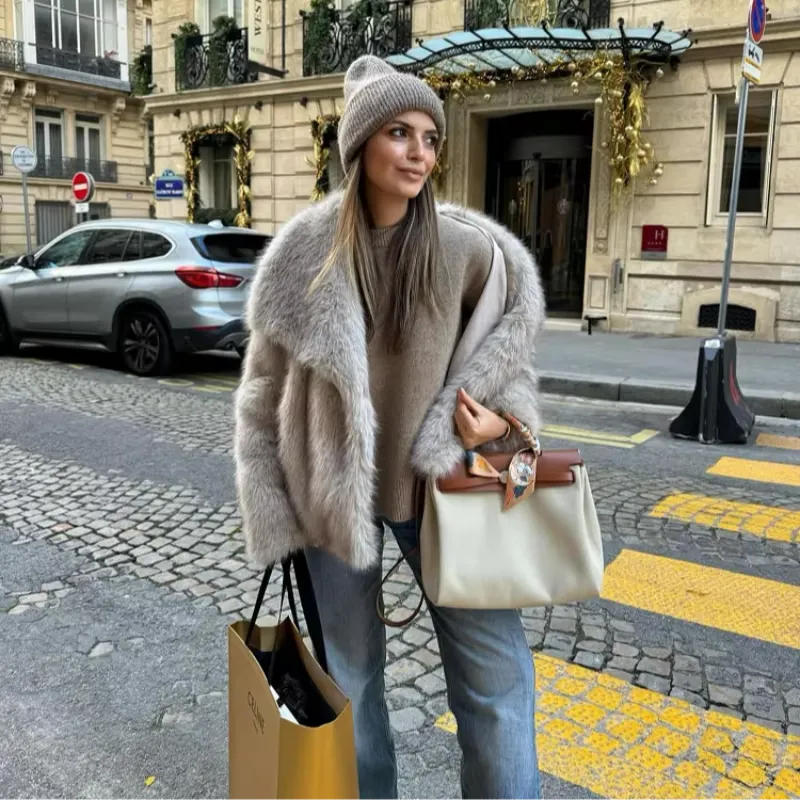 VelvetFur Luxe Coat | Elegant Warmth