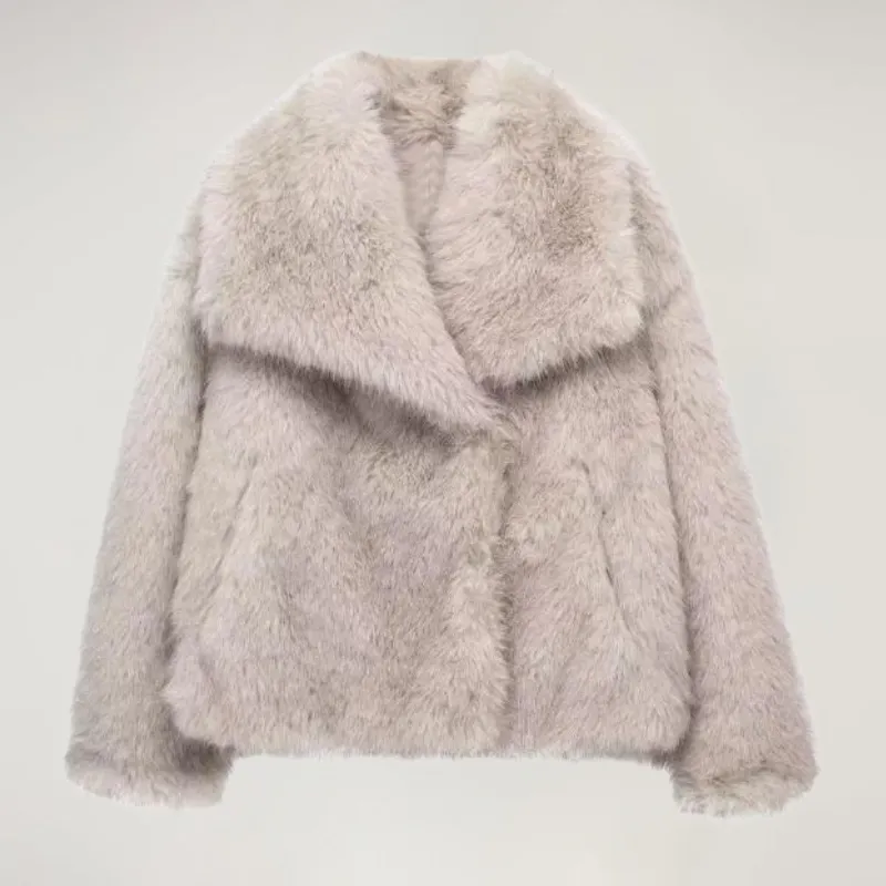 VelvetFur Luxe Coat | Elegant Warmth