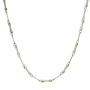 Vintage Art Deco White Enamel Necklace Platinum Fob Chain 15" Inch Jewelry