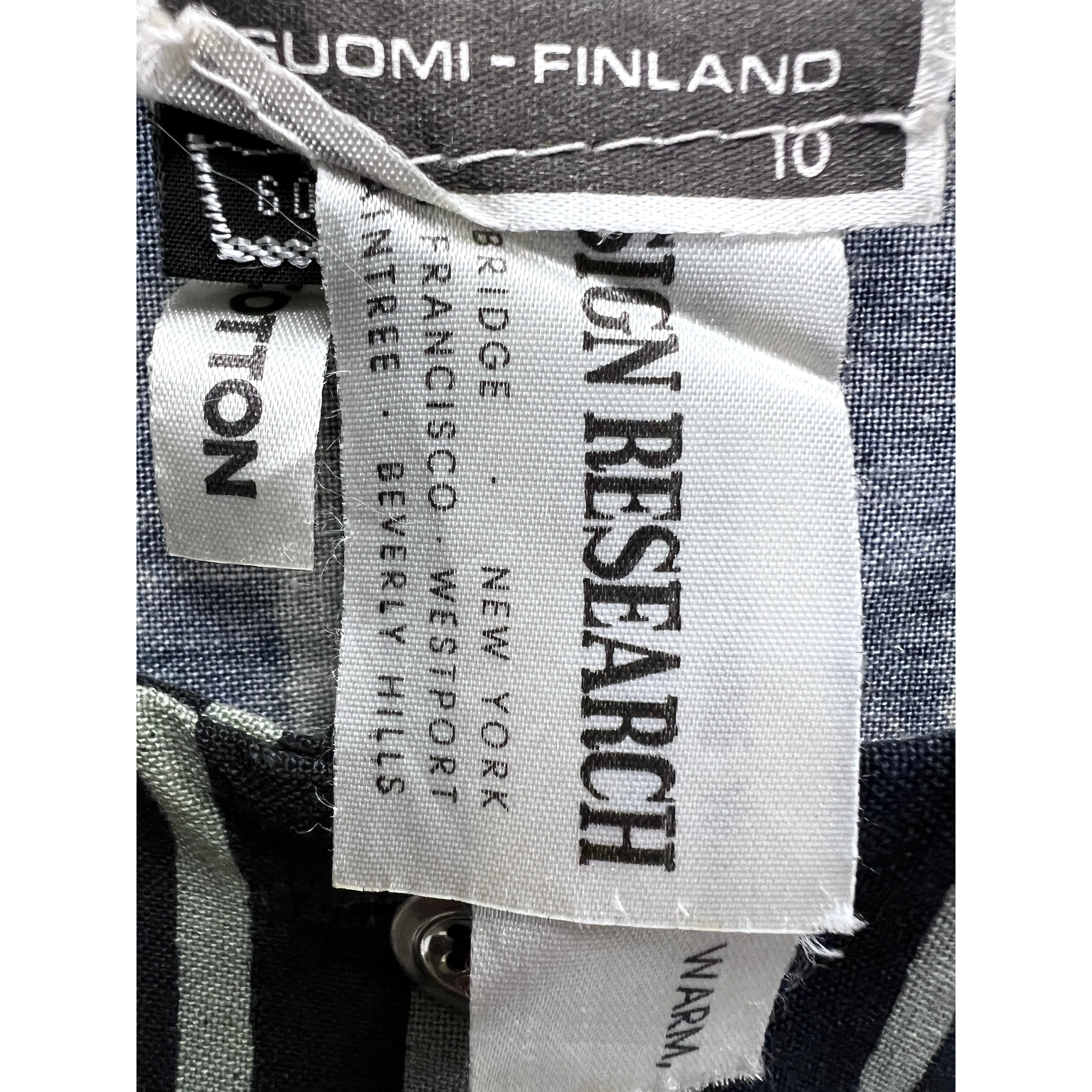 Vintage Marimekko Suomi Finland Green & Black Stripes Piccolo Jokapoika Jumper Dress Sz 38/10 1970s