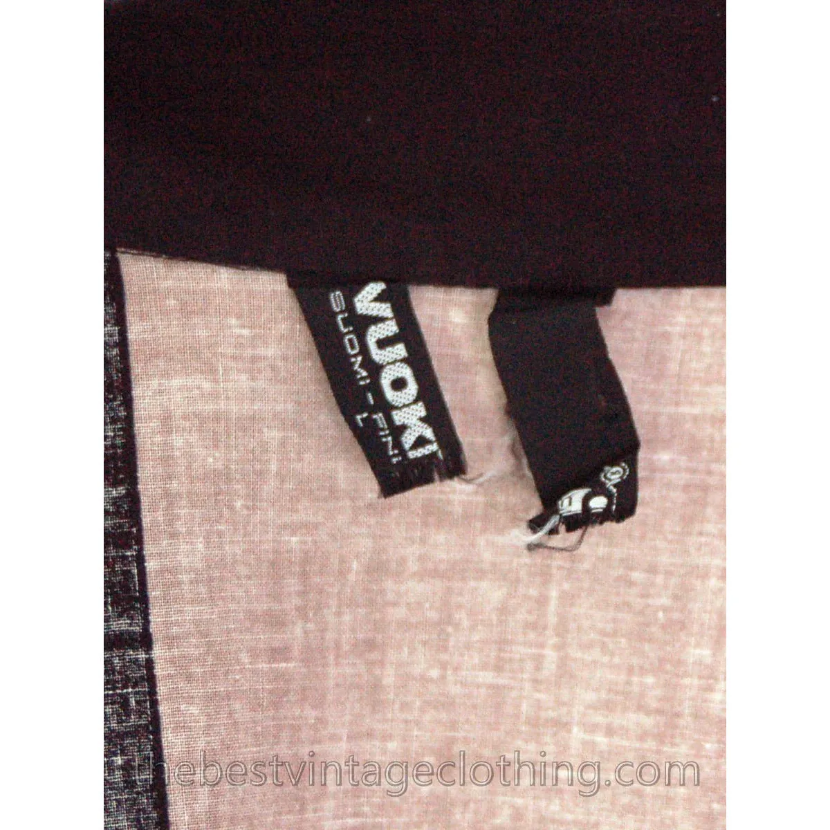 Vintage Vuokko Tent Dress / Coat Bold Black & Blush Stripes Geometric L