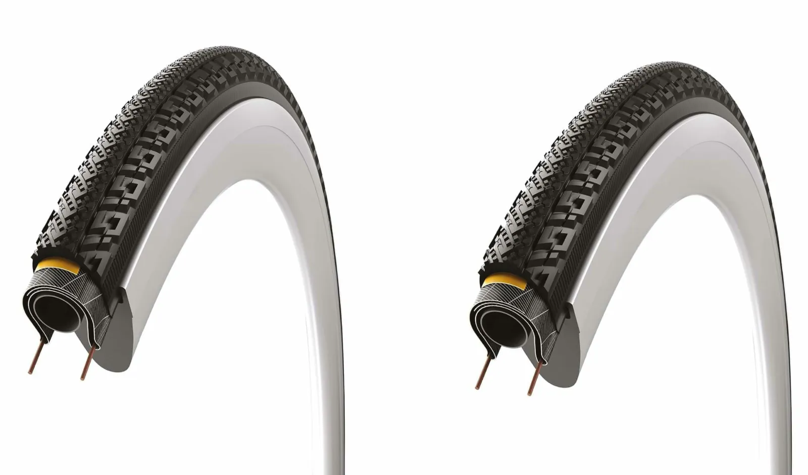 Vittoria Adventure Trail 700 x 35c Solid Shield Hybrid Tyres With Schwalbe Tubes